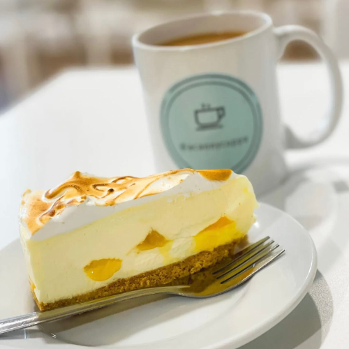 Pistachio Coffee Latte & Lemon Cheesecake