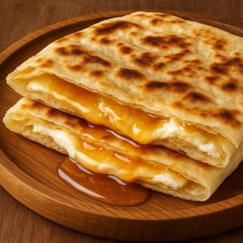Kaymak And Honey Pancake