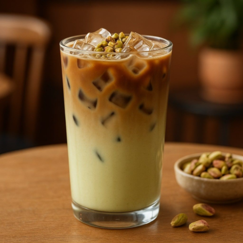 Iced Latte With Pistachio Vegan